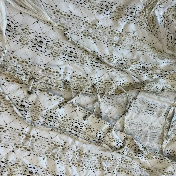 Faithfull The Brand Roman Dress Oasis Print Tie Small Beach Bohemian Coverup - Picture 7 of 7